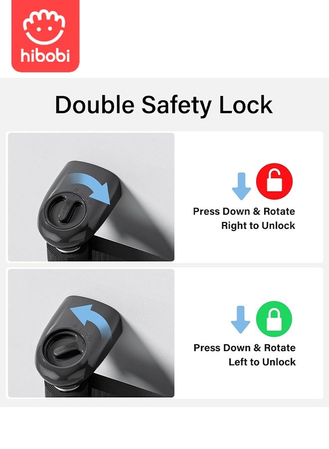 hibobi Retractable Baby & Pet Safety Gate | 180x86cm | No Bottom Bar, No Tripping | One-Hand Operation + Safety Lock | Adhesive/Screw Installation | For Stairs, Hallways, Balconies, Courtyards - Image 5