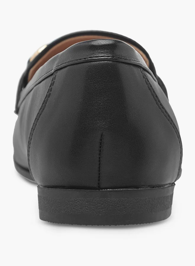 Celeste Women's Pointed Toe Loafers with Metal Accent