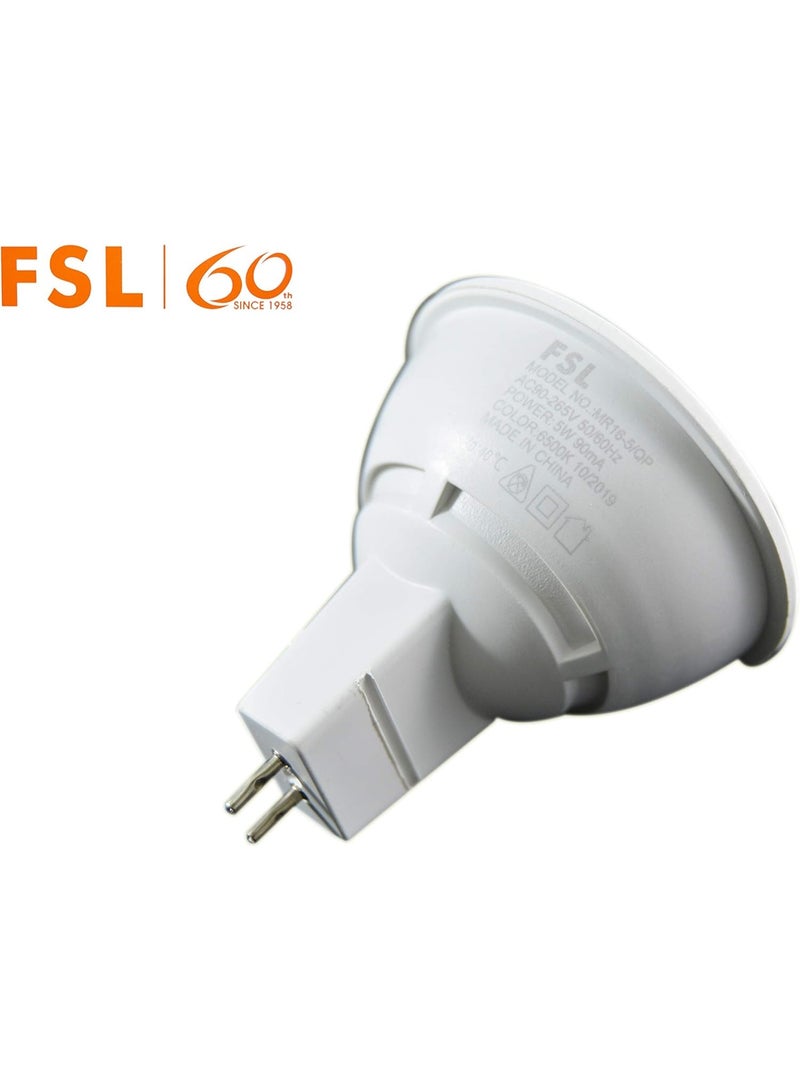 FSL Energy Efficient 5W LED Spotlight Bulb for Home Ceiling Lighting Warm White Focus Light High Brightness Indoor Downlight Replacement Durable Long Life Modern Lighting Solution - Image 2