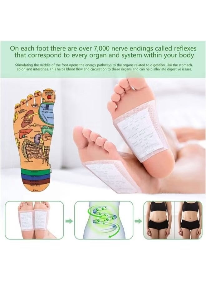 Elaimei لصقات ديتوكس للقدمين والعناية بالجسم، لصقات طبيعية عضوية لتخفيف توتر الجسم، تحسين جودة النوم، إزالة السموم من الجسم وتخفيف التوتر - Image 5