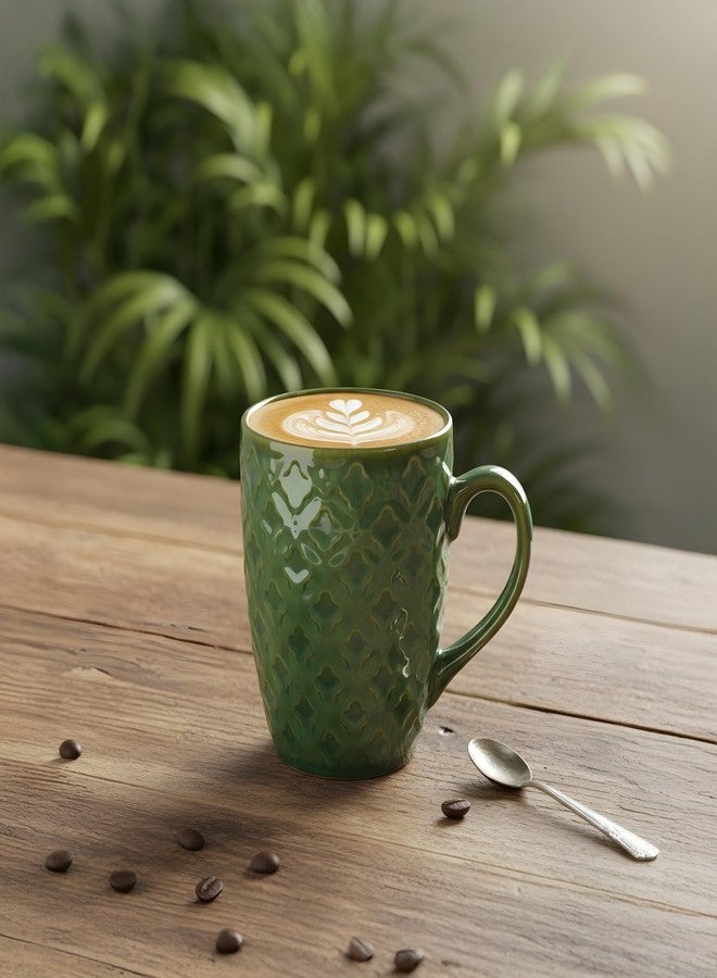 CRAF10 كوب شاي/قهوة سيراميك من CRAF10 Glaze Studio - قطعة واحدة، 330 مل، طلاء تفاعلي، أنيق ومتين، للاستخدام المكتبي، لون اليشم - Image 5