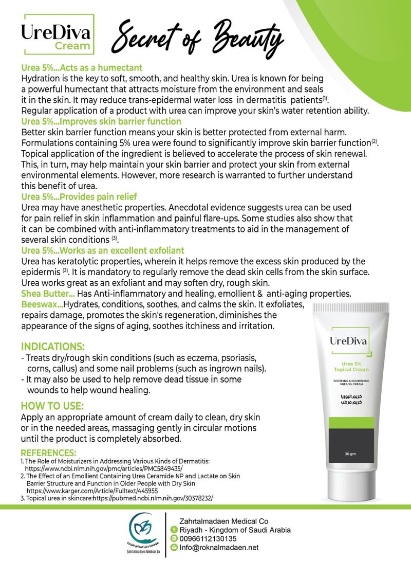 Urediva Urea 5% Topical Cream 30 GM - Image 3