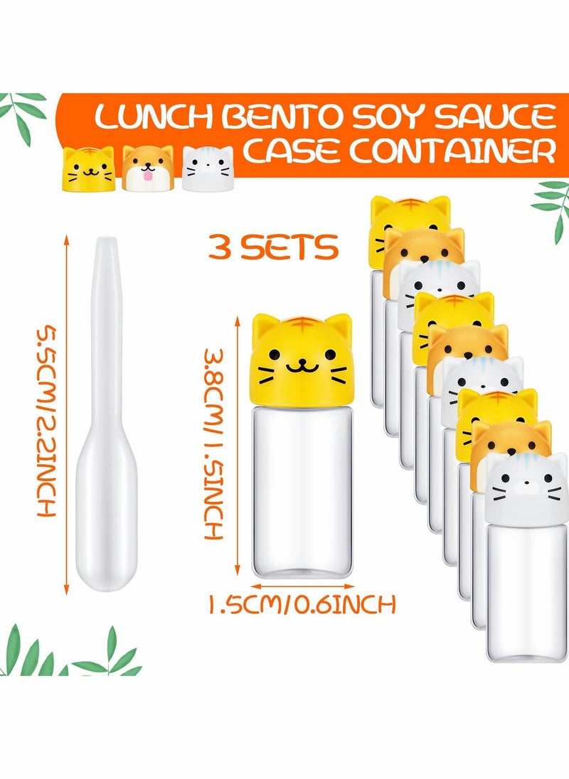 SYOSI - Mini Condiment Bottle, Bento Accessories with Dropper Plastic Condiment Container, Cute Portable Animal Condiment Bottle Suitable for Soy Sauce Sugar Ketchup Salad Dressing (12 Pieces) - Image 1