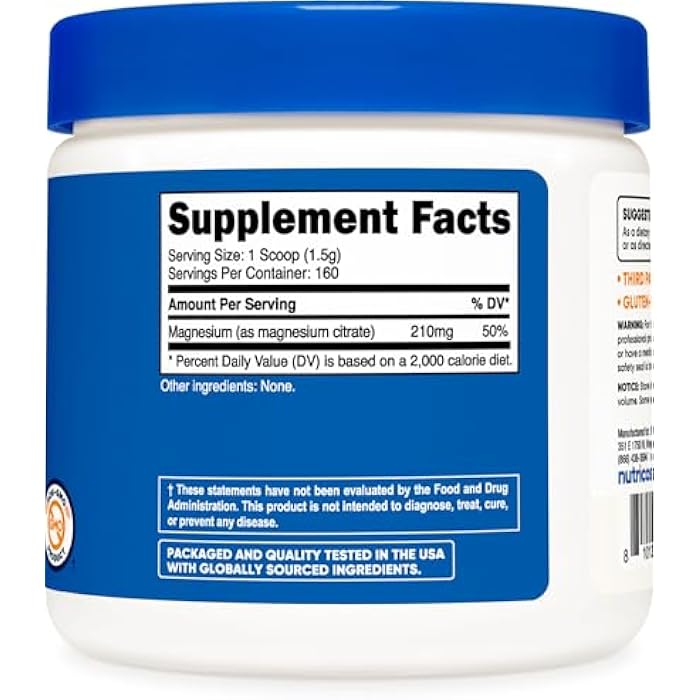 Nutricost Magnesium Citrate Powder (Unflavored, 250 Gram) - Image 5