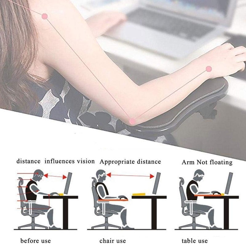 Yumi Computer Arm Rest,Ergonomic Adjustable Arm Support For Desk Arm Shoulder Support For Home And Office - Image 4