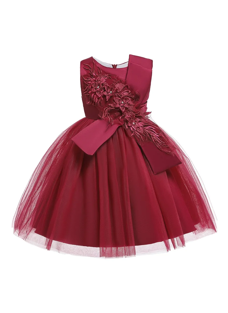 D'Daniela Party Dress La Bella - Dark Red