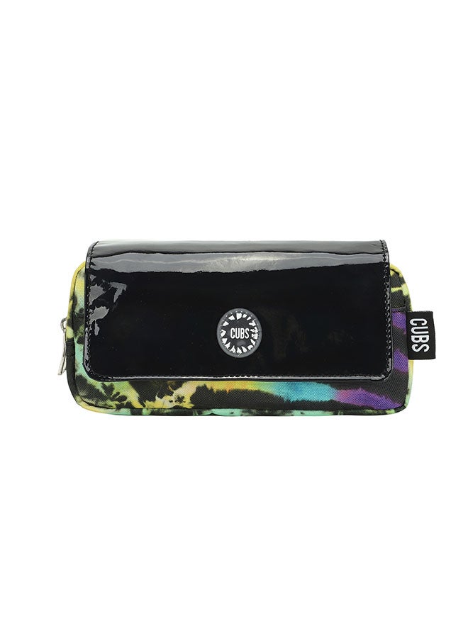 CUBS Peacock Print Waterproof pencil case pouch with flap/zip closure - Image 1