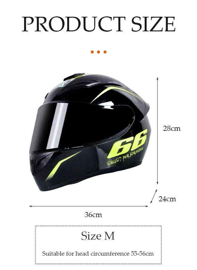 DUNISO Full face motorcycle helmet, lightweight crash resistant motorcycle helmet, all season cool riding helmet，cycling helmet with black lenses, breathable lining, suitable for both men and women，suitable for riding recreational activities（M）  - Image 2