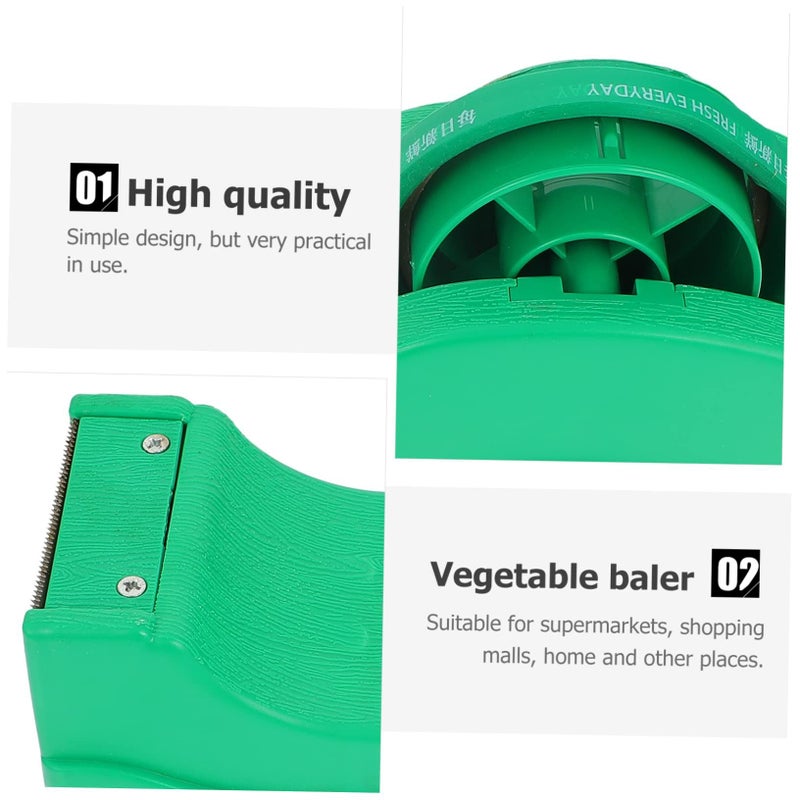2pcs Manual Bundling Machine Adhesive Tape for Supermarket Tying Green - Image 3