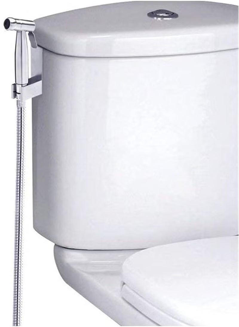 Beauenty Toilet Bidet Spray Gun Handheld Self-Cleaning Shattaf Kit for Washroom and Bathroom Toilet Water Sprayer Silver - Image 4
