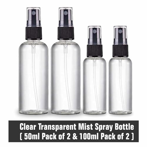 Zollyss Spray Bottles Clear Empty Fine Mist Plastic Mini Travel Bottle Set, Small Refillable Liquid Containers (100 ml Pack Of 12) - Image 2