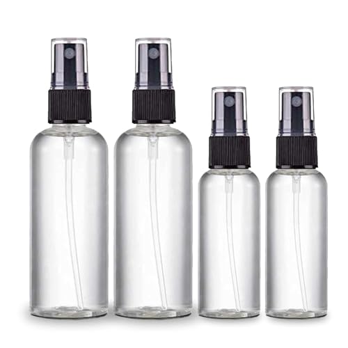 Zollyss Spray Bottles Clear Empty Fine Mist Plastic Mini Travel Bottle Set, Small Refillable Liquid Containers (100 ml Pack Of 12) - Image 1