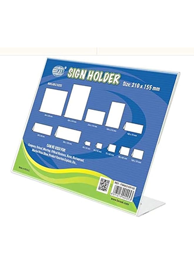 إف اي أس  حامل لافتة على شكل حرف L مستطيل مقاس 210 × 155 مم Fsna210X155