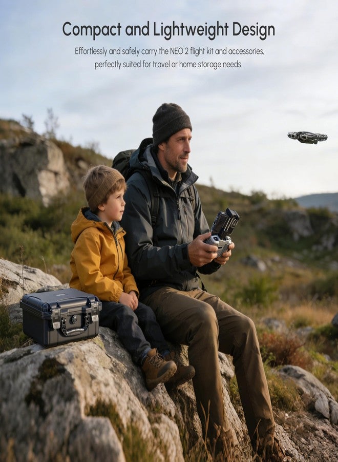 ستارت آر سي حقيبة STARTRC NEO 2، حقيبة حمل صلبة مقاومة للماء لملحقات DJI Neo 2 ووحدة التحكم RC-N - Image 4