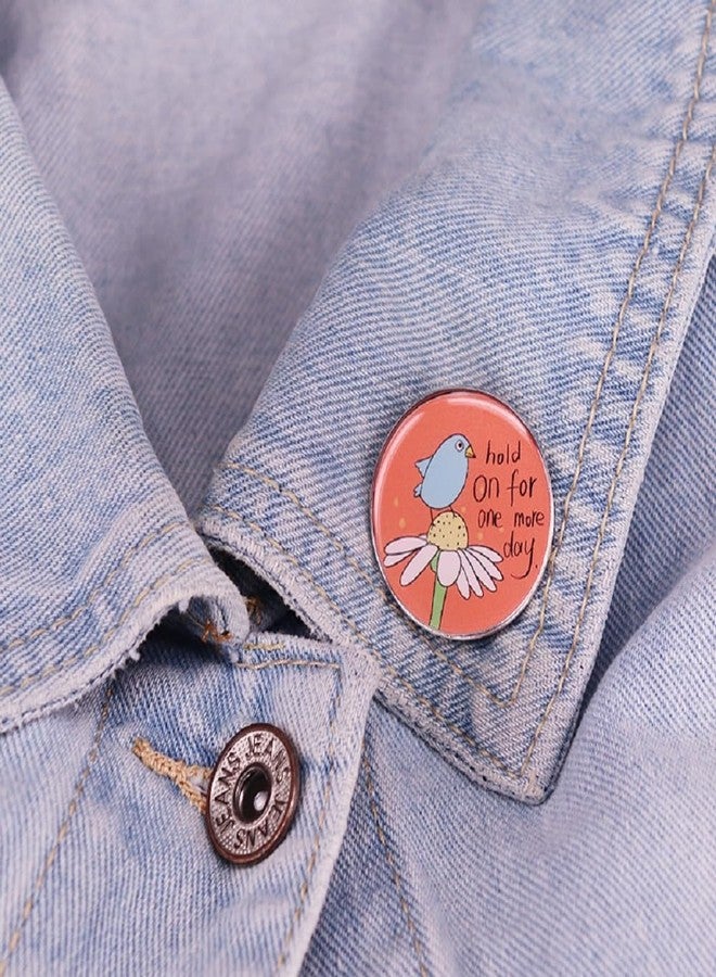 GuDeKe Hold On for One More Day Enamel Pins for Backpacks Cute Lapel Funny Brooch Gift - Image 4