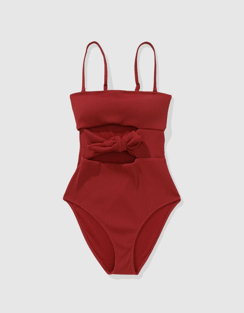 Aerie  Aerie Ribbed Wrap Tie One Piece for Women | Best Price UAE