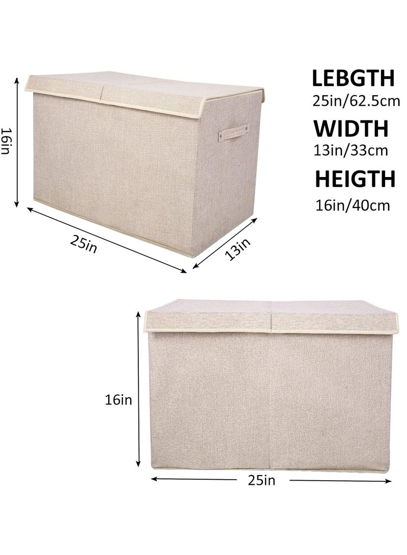 Large Toy Box Chest Storage with Flip-Top Lid, Collapsible Kids Storage Boxes Container Bins for Childrens Toys, Playroom Organizers  - Image 4