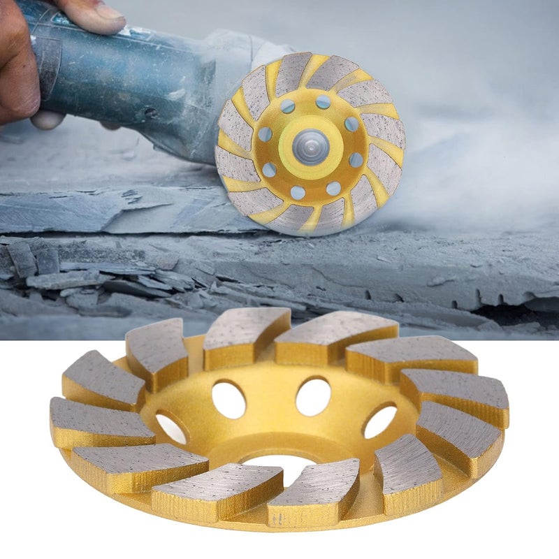 4 بوصة 12 قطعة عجلة طحن كوب ماسي ثقيلة الواجب توربو للخرسانة الجرانيت الحجر - Image 4