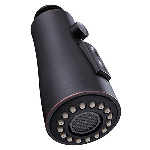 Angle Simple Faucet Head Replacement Thread Type G 1/2 Male, Kitchen Sink Sprayer, Stream Spray and Pause Mode, Oil Rubbed Bronze - Image 1