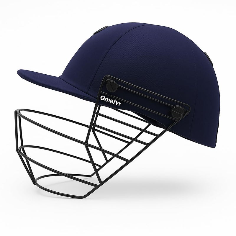 Gmefvr Gmrfvr Cricket Helmet for Men, Women,Teenage, Boy & Girl Adjustable Steel Grill | Navy Blue | Light Weight - Image 1