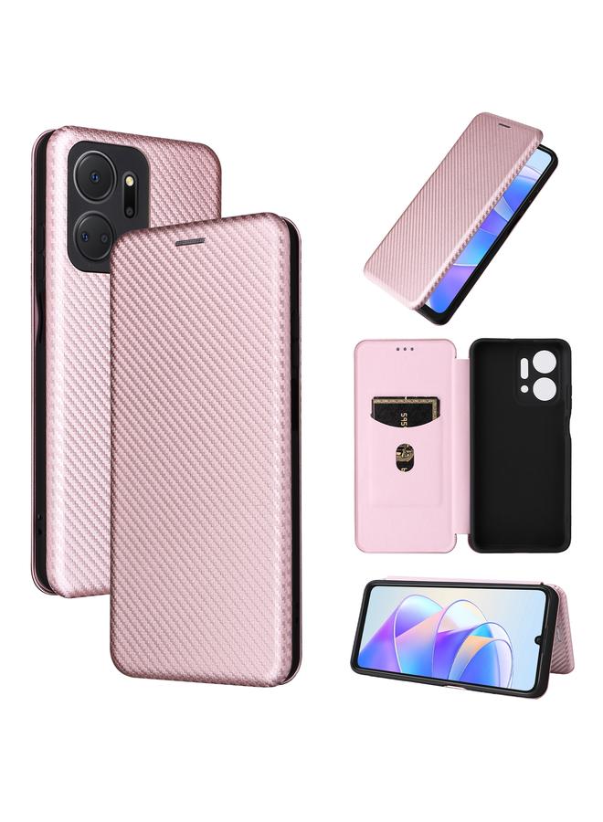 S-TOP Case For Honor X7a Carbon Fiber Texture Flip Leather Phone Case - Image 1