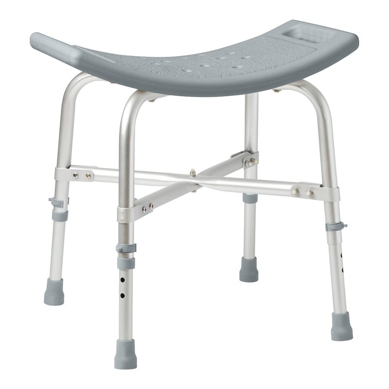 Medline Heavy Duty Shower Chair Bath Bench Without Back, Bariatric Bath Chair Supports up to 550 Lbs - Image 1