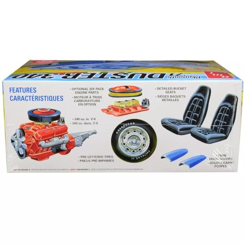 Platz AMT AMT1118M/12 1/25 1971 Series Plymouth Duster 340 Model Kit Various Models - Image 2