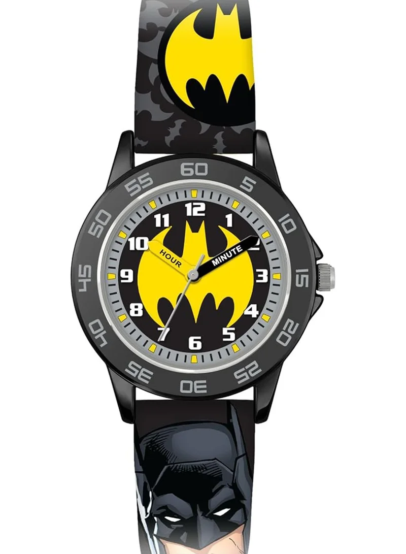 Disney Batman Time Teacher Dial Quartz Watch with Silicone Strap for Kids - BAT9504