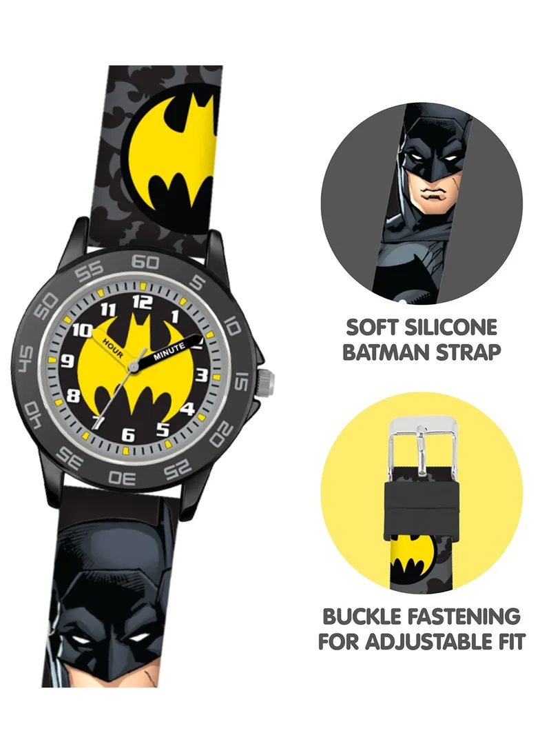 Disney  Batman Time Teacher Dial Quartz Watch with Silicone Strap for Kids - BAT9504 for Men | Best Price UAE