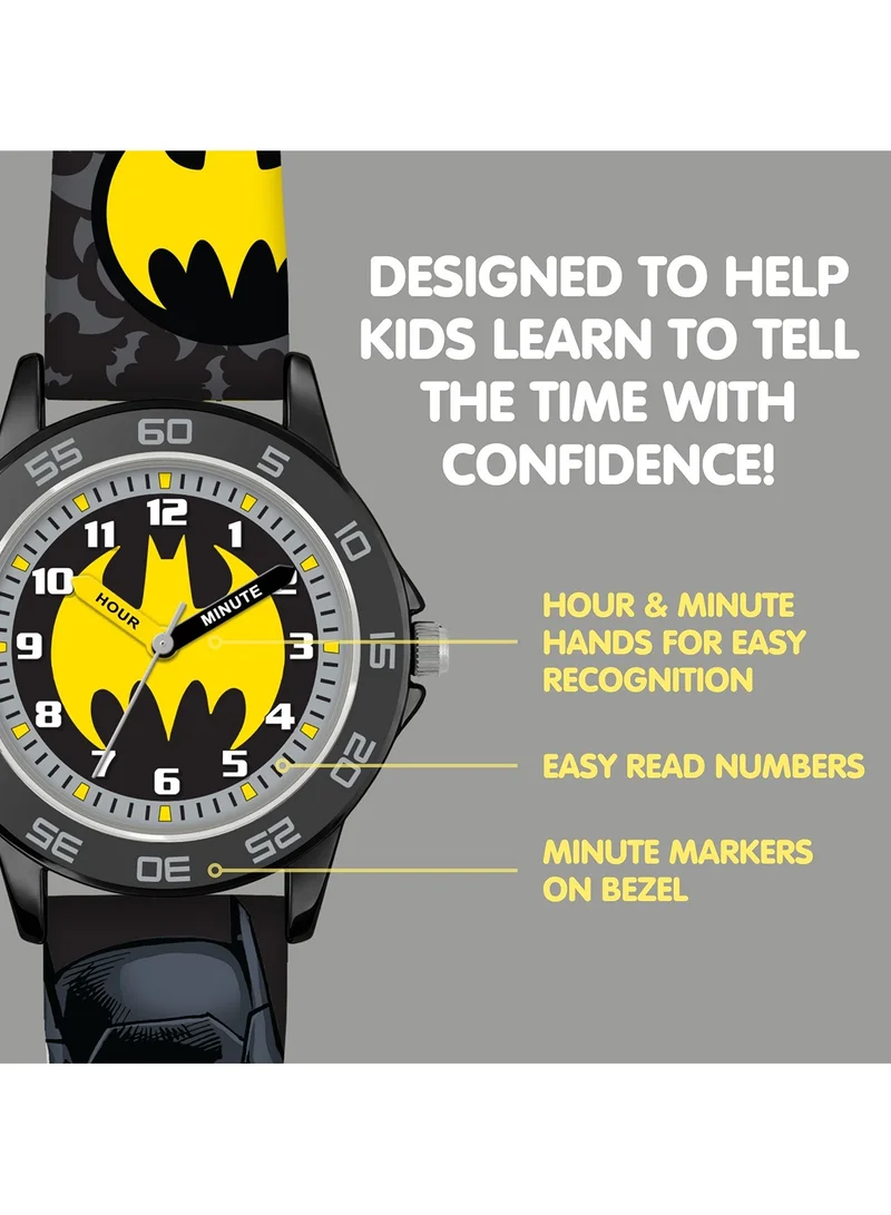 Disney  Batman Time Teacher Dial Quartz Watch with Silicone Strap for Kids - BAT9504 for Men | Best Price UAE