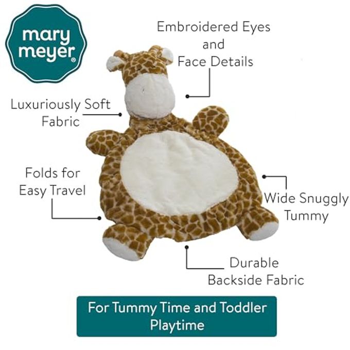 Mary Meyer Bestever Baby Mat Cushioned Tummy Time Floor Play Mats for Babies and Toddlers, 31 x 23-Inches, Giraffe - Image 2
