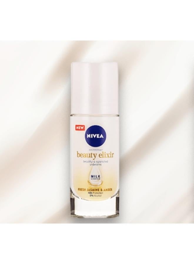 Nivea Roll On Beauty Elixir Jasmine & Amber Deodorant for Women 50ml - Image 2
