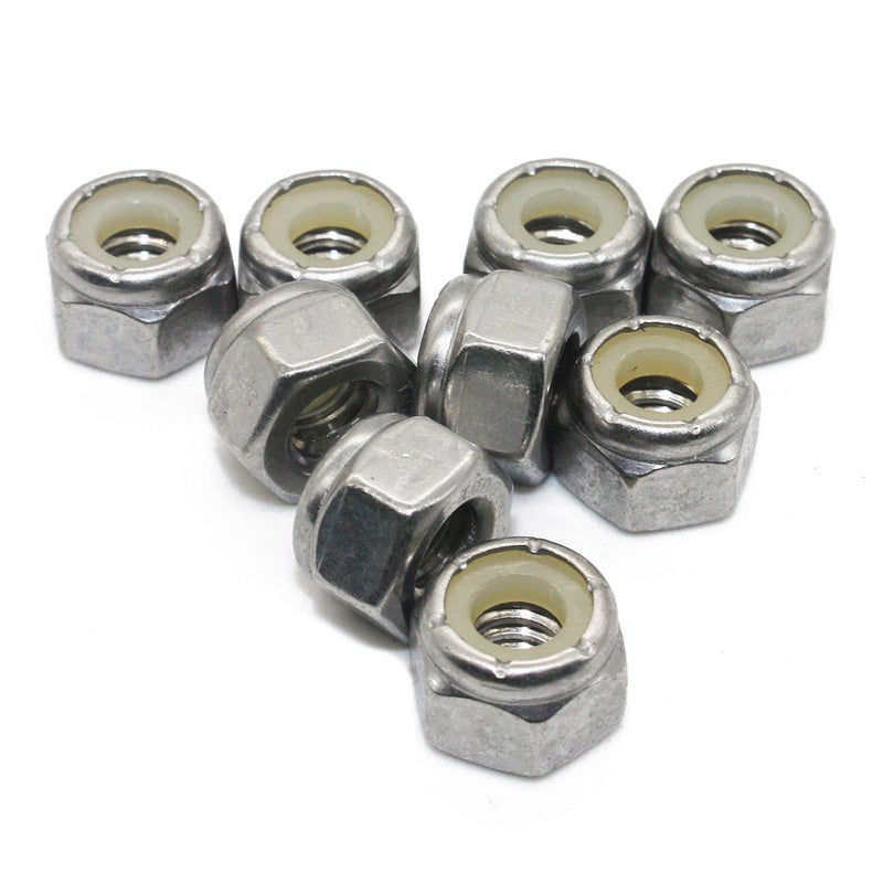 Fullerkreg Quantity 50Pcs 1/4-20 Nylon Insert Hex Lock Nuts, 18-8 Stainless Steel /SUS304/, Plain Finish, by Fullerkreg - Image 1