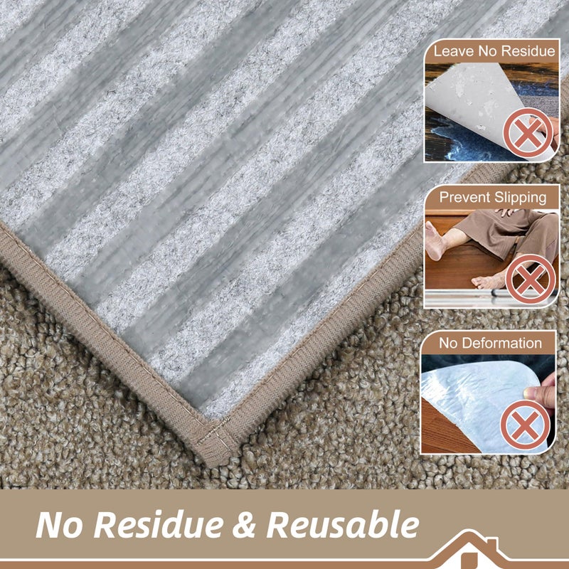BEQHAUSE Edging Stair Treads for Wooden Steps 9" x 28", Non Slip Carpet Stair Treads Indoor Stair Runners, Soft Stair Rugs, Machine Washable, 100% Polyester, TPE Backing, 15pcs, Beige - Image 5