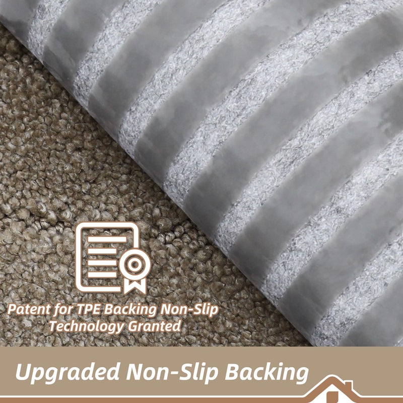 BEQHAUSE Edging Stair Treads for Wooden Steps 9" x 28", Non Slip Carpet Stair Treads Indoor Stair Runners, Soft Stair Rugs, Machine Washable, 100% Polyester, TPE Backing, 15pcs, Beige - Image 4
