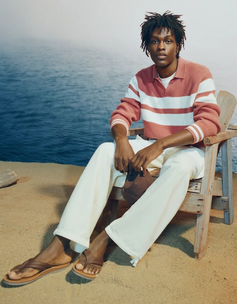 American Eagle  AE Leather Flip-Flop for Men | Best Price UAE