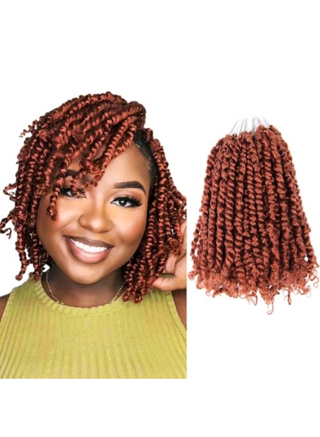 BOHOBABE Crochet Passion Twist Hair Pretwisted 8 Inch Short Prelooped Passion Twist Crochet Braiding Hair 8 Packs350 - Image 1