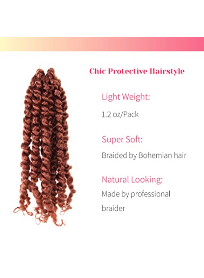 BOHOBABE Crochet Passion Twist Hair Pretwisted 8 Inch Short Prelooped Passion Twist Crochet Braiding Hair 8 Packs350 - Image 3
