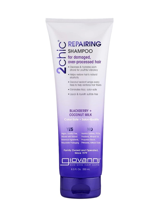 Giovanni 2Chic Repairing Shampoo, Infused With Blackberry & Coconut Milk 250ml - Image 1