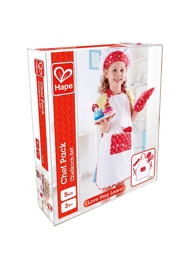 Hape Hape Chef Pack | Kids’ Chef Dress-Up Set with Apron, Hat & Cooking Accessories | Pretend Role Play Costume for All Ages - Image 2