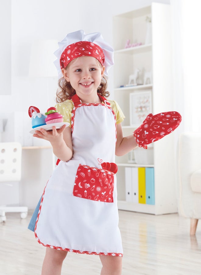 Hape Hape Chef Pack | Kids’ Chef Dress-Up Set with Apron, Hat & Cooking Accessories | Pretend Role Play Costume for All Ages - Image 4