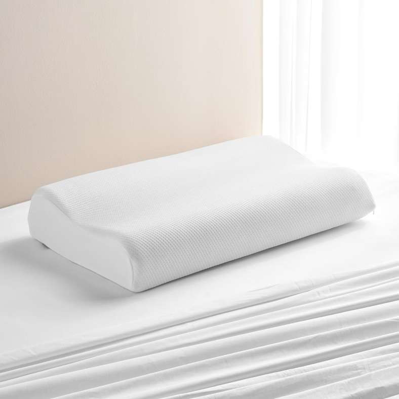 Pan Home وسادة كونتور من فوم الذاكرة - بيضاء - Image 1