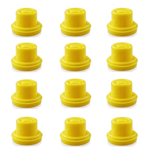 Niwicka 12 PCS Blitz Gas Can Spout Cap Fits Self Venting Gas Can Yellow Spout Caps Top Hat Universal Replacement with Venting for 1 2 Gallon Gasoline Can - Image 1