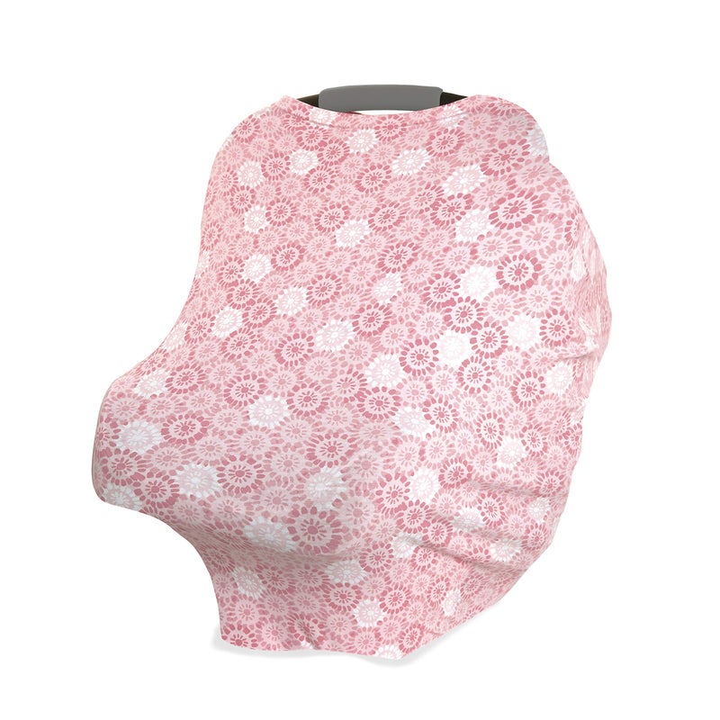 aden + anais Comfort Knit 6-in-1 Super Soft Cotton with Spandex Multi-Use Cover for Car Seat, Nursing, Cart, Baby Swing, High Chair, Infinity Scarf, Sunburst - Image 1