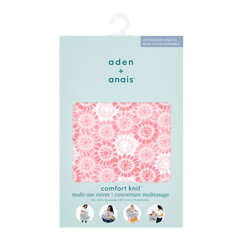 aden + anais Comfort Knit 6-in-1 Super Soft Cotton with Spandex Multi-Use Cover for Car Seat, Nursing, Cart, Baby Swing, High Chair, Infinity Scarf, Sunburst - Image 2