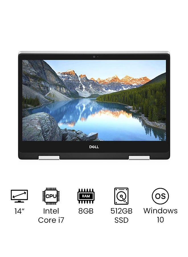 DELL Inspiron 5491 Convertible 2-In-1 (Upgraded Version) Laptop With 14-Inch Touchscreen Full HD Display, Core i7 Processor/8GB RAM/512GB SSD/Intel UHD Graphics/Windows 10 English Silver - Image 1
