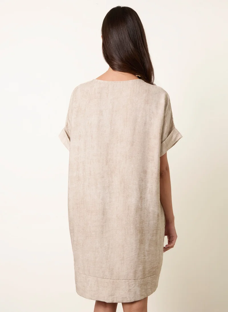 بلو فانيلا Washed Effect Tunic Dress
