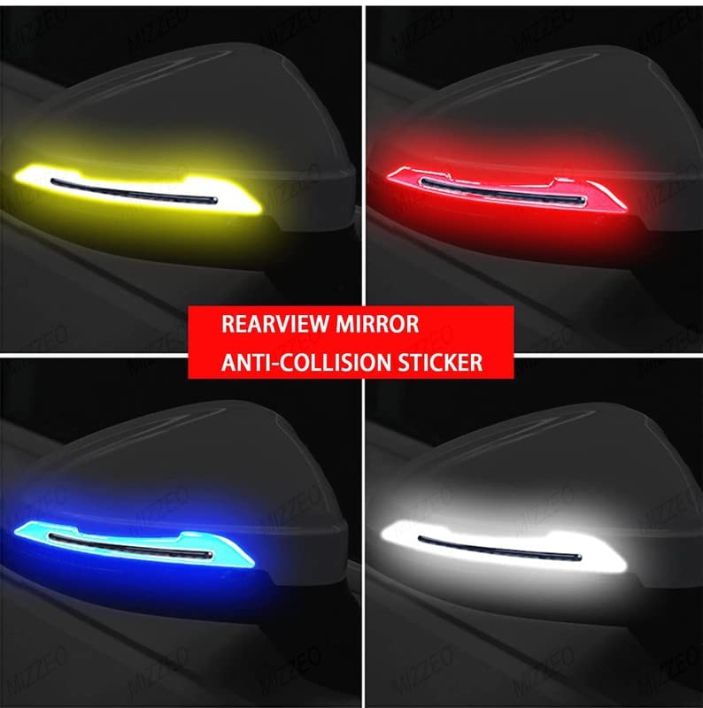 MIZZEO Car Mirror Cover Reflective Scratch Protector (Pack of 2, White) Universal Mirror Cover Film Waterproof Anti-Scratch Sticker Covers Compatible with Skoda Slavia - Image 5