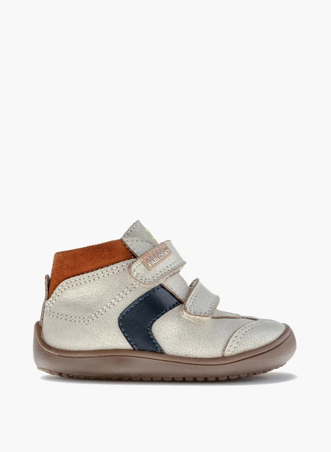 Pablosky Boys' High Top Sneakers with Hook and Loop Closure  School Shoes