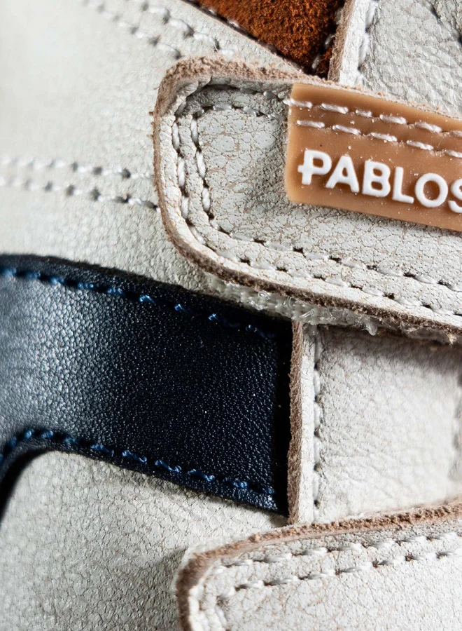 Pablosky Boys' High Top Sneakers with Hook and Loop Closure  School Shoes